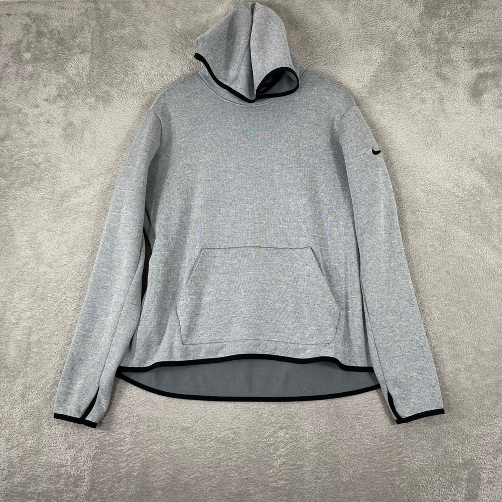 Nike Therma Training Hoodie Womens XL Grey Dri-Fit Fleece Pullover Athleisure
